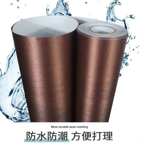 波音軟片銅拉絲 裝飾貼膜紅銅玫瑰金色波音軟片金屬拉絲電梯門不銹鋼